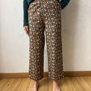 Crop 2.0 – Velluto Millerighe Cacao A Fiori