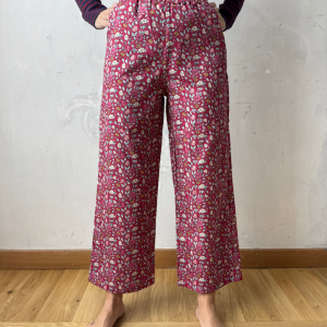 Crop 2.0 – Velluto Millerighe Rosa A Fiori