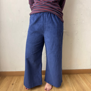 Crop Bonanza – Velluto 500 Righe Bluette