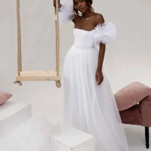 Danseuse gonna lunga sposa in tulle