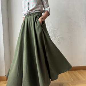 Gonna Lunga Bussola – Flanella Loden