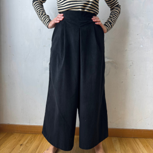Gonna Pantalone Frida – Velluto Liscio Nero