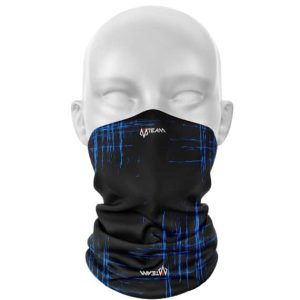 MY TEAM BANDANA TUBOLARE 100% POLYESTERE UNISEX BLACK/CYAN