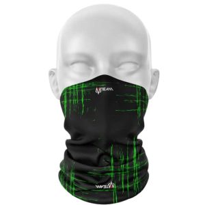 MY TEAM BANDANA TUBOLARE 100% POLYESTERE UNISEX BLACK/VERDE FLUO