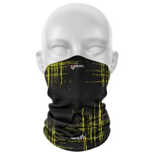 MY TEAM BANDANA TUBOLARE 100% POLYESTERE UNISEX BLACK/YELLOW FLUO
