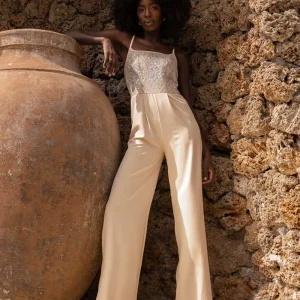 Zoe tuta lunga bustier ricamato