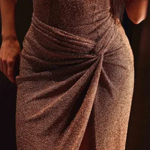 Feather gonna lunga glitter