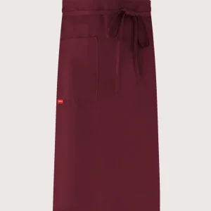 Grembiule “Argo” bordeaux tinta unita & gessato