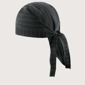 Bandana “Aspen” in tessuto gessato nero 2 pz