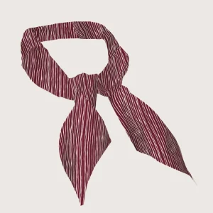 Fazzoletto per ristorazione riga bordeaux conf. 3 pezzi