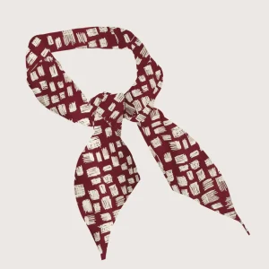 Fazzoletto per ristorazione bordeaux fantasia conf. 3 pezzi