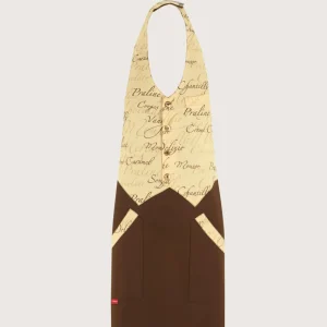 Grembiule “Bristol” marrone fantasia “Crepes & Caffè”