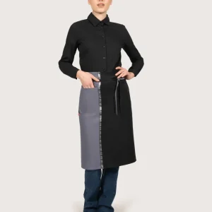 Coppia di grembiuli medi “Cardiff” grigio & nero