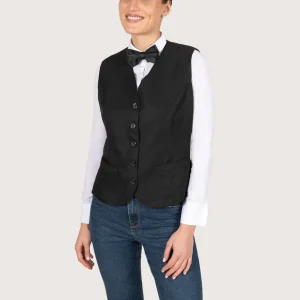 Gilet donna ristorazione “Caren” panna e nero