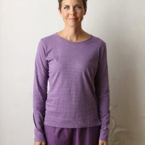 Maglietta Vittoria – jersey righe lilla e grigio