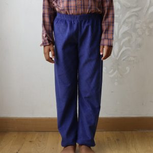 Pantaloni Maurizio – velluto 500 righe bluette