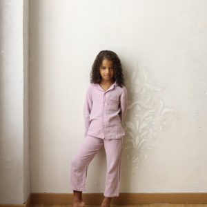 Pigiama Bimbi Vasco – garzato lilla