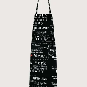 Grembiule cucina con pettorina “Lima” stampa “New York”
