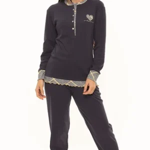 Pigiama donna  con inserti fantasia