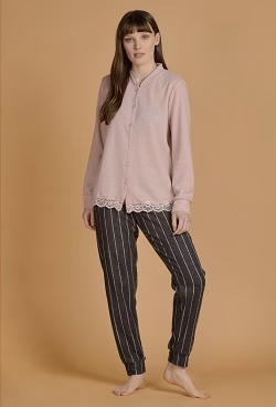 Pigiama pant. gessato