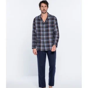 Pigiama uomo aperto flanella