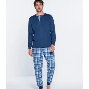 Pigiama serafino interlock p. quadri