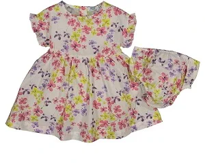 Abito s/l  in batista provenzale con coprifasce