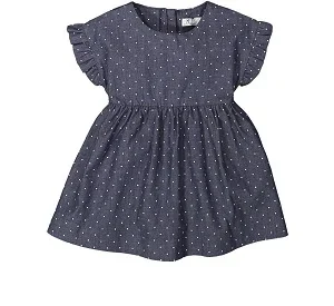Abito s/l  in denim pois