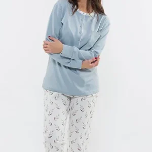 Pigiama serafino interlock