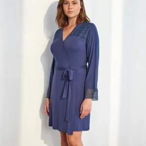 Vestaglia maglina con pizzo