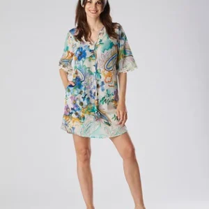 Caftano corto Paisley