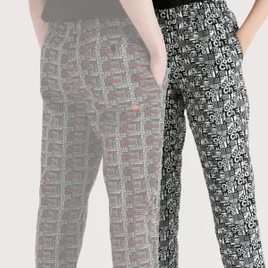 Pantaloni cuoco “Milton” fantasia “Black and White”