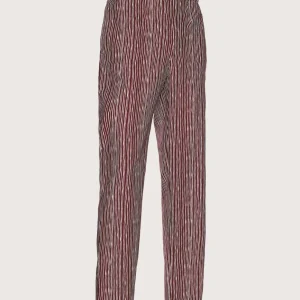 Pantaloni cuoco “Milton” fantasia riga bordeaux