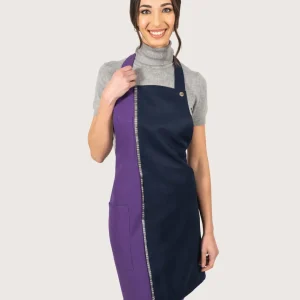 Grembiule con collo regolabile Viola-Blu “Oslo”