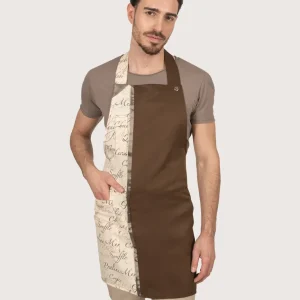 Grembiule con pettorina “Oslo” fantasia “Caffe &  Crepes”