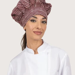 Cappello chef “Palmas” fantasia “Riga Bordeaux” 2 pz