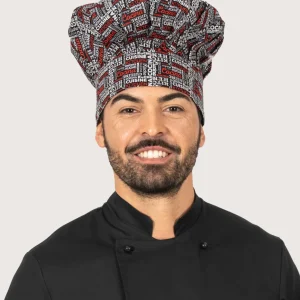 Cappello chef “Palmas” fantasia “Cucina” 2 pz