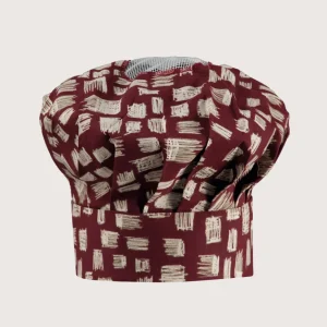 Cappello chef “Palmas” bordeaux fantasia 2 pz