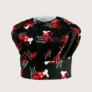 Cappello chef “Palmas” fantasia “Diavoletto” 2 pz