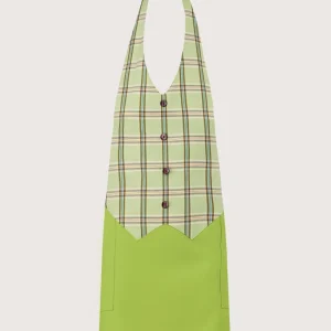“Simon” Pistachio Service Apron with Bib/Scottish Vest