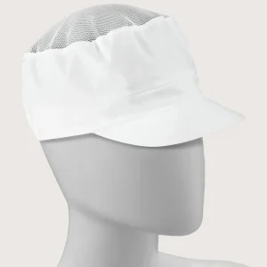 Berretto “Indo” unisex cucina bianco con rete 3 pz